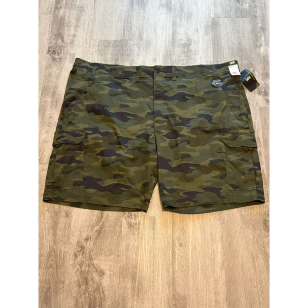 LEE Men's Cargo Shorts Men's Size 56 Green Camo Extreme Motion Relaxed Fit